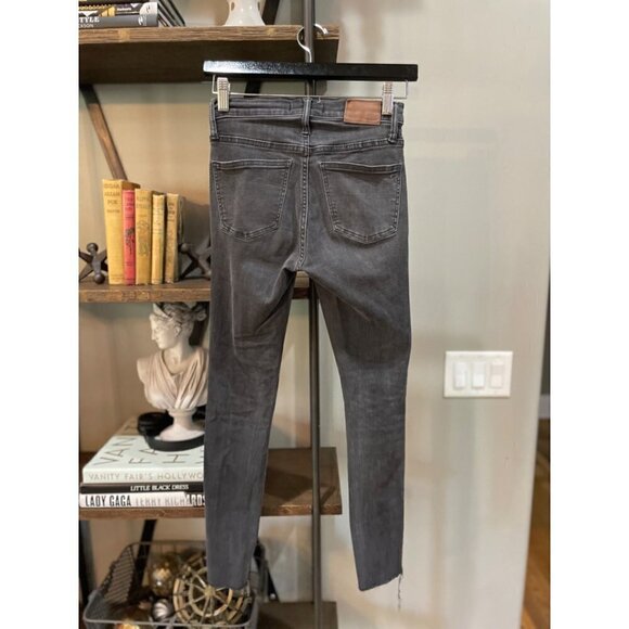 Madewell 9" Mid-Rise Skinny Jeans Black Grey Sea Womens 25 - Picture 6 of 10